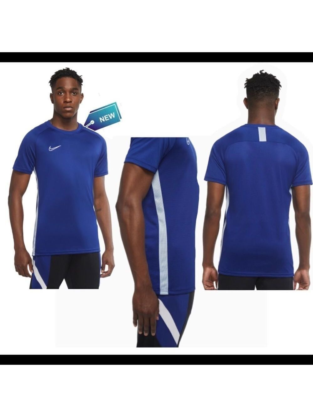 Nike ROYAL BLUE T-SHIRT NIKE DRI-FIT ACADEMY TOP SZ S
